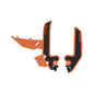 Acerbis KTM body frame guards in black with mounting hardware, designed for KTM motorcycle protection.