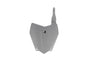 Acerbis Kawasaki grey Hawk front number plate for motorcycle, durable body component with mounting holes for easy installation.