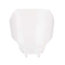 Acerbis white front number plate for Yamaha motocross bike, designed as a durable motorcycle body part with branding details.
