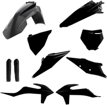 Load image into Gallery viewer, Acerbis full plastic body kit in black for KTM motorcycle, includes front and side panels, durable and lightweight plastic construction.