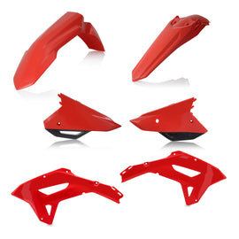 Acerbis Plastic Kit Hon Original 2021 body parts, including panels and covers, in black for motorcycle customization.
