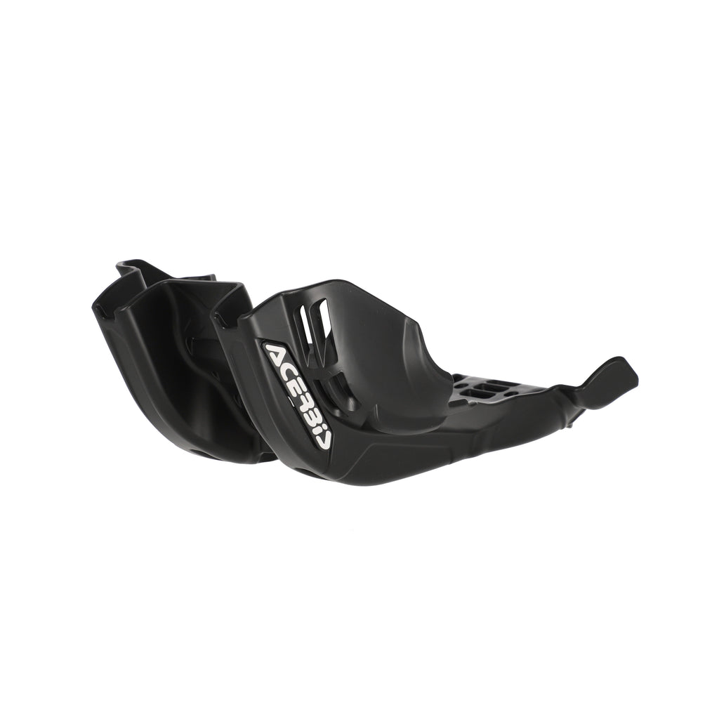Acerbis Kaw Black Skid Plate 29869-10001, motorcycle body protection part with black finish, designed for durability and fit.