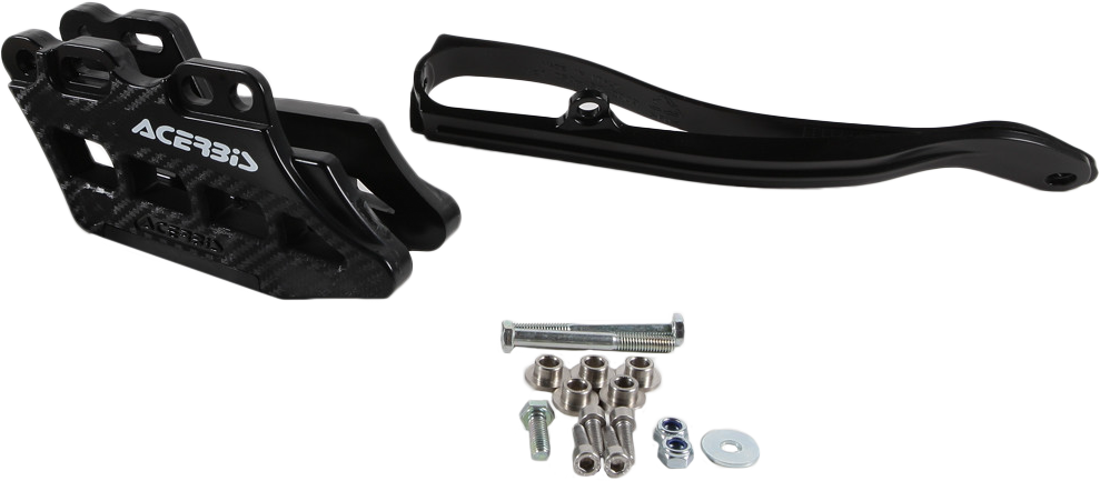 Acerbis drive chain guide and slider kit for Yamaha YZF models, includes durable metal and plastic components.