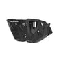 Acerbis black skid plate for motorcycle protection, designed as a durable guard/brace for off-road riding.