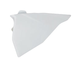 White Acerbis Airbox Cover Gas for motorcycles, designed for durability and precise fit on compatible models.