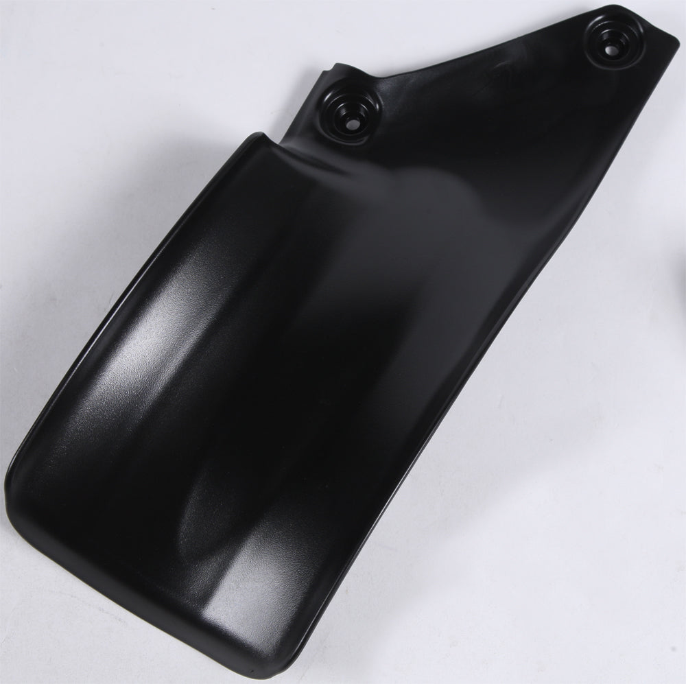 Black Acerbis Airbox Mud Flap for motorcycles, designed to protect the airbox from mud and debris during rides.