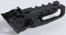 Load image into Gallery viewer, Acerbis black chain guide for motorcycles, shown in close-up detail with mounting hardware and sleek black finish.