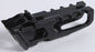 Acerbis black chain guide for motorcycles, shown in close-up detail with mounting hardware and sleek black finish.