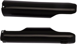 Black Acerbis fork guard for motorcycle suspension protection, model 21137-60001, designed to fit various bike forks.