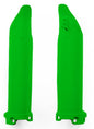Green Acerbis fork guard for motorcycles, model 21417-60006, designed to protect front forks during riding.