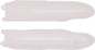 Acerbis white fork guard for motorcycle front suspension, model 21137-60002, shown on a motorcycle fork.