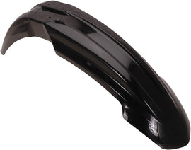 Black Acerbis front fender for motorcycle, model 1581-3605, with a sleek design and durable plastic construction.