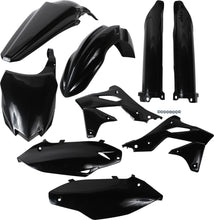 Charger l'image dans la galerie, Acerbis full plastic kit in black, including various plastic panels and components for motorcycle or dirt bike repair.
