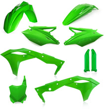 Load image into Gallery viewer, Acerbis full plastic kit in green for motorcycle, includes various molded plastic parts for vehicle repair or customization.
