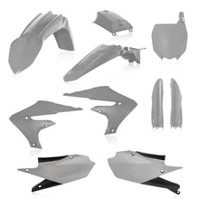 Load image into Gallery viewer, Acerbis full plastic kit in grey, designed for motorcycle protection, showing various plastic panels and components.