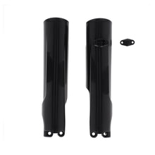 Load image into Gallery viewer, Acerbis black lower fork cover set for KTM motorcycles, model 29762-60001N, shown on a motorcycle suspension component.