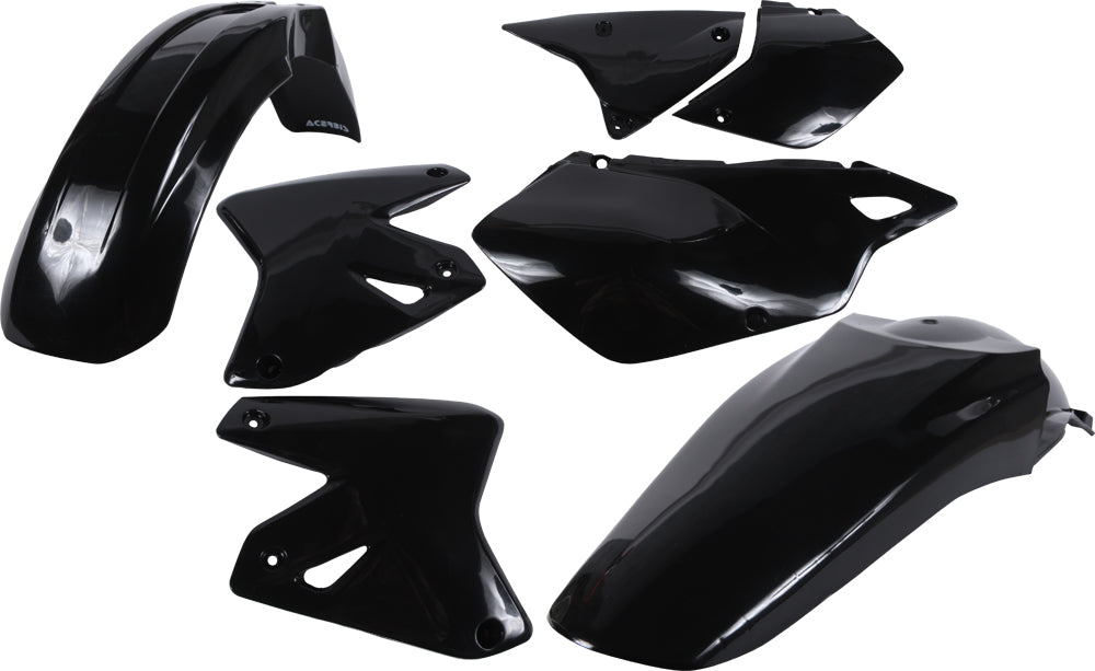 Acerbis black plastic kit, uncategorized motorcycle parts with various plastic components for repair or customization.
