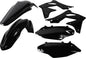 Acerbis black plastic kit for motorcycle, includes various plastic components, designed for durability and fit.