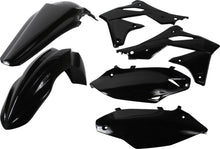 Charger l'image dans la galerie, Acerbis black plastic kit for motorcycle, includes various durable plastic parts for replacement or customization.