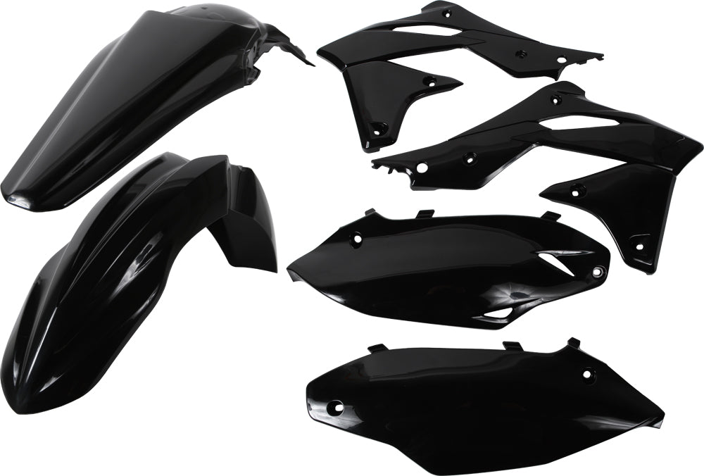 Acerbis black plastic kit with various panels and parts, designed for motorcycle or ATV, shown in the image.