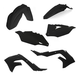 Black Acerbis Plastic Kit 27362-80001, motorcycle or ATV replacement parts, shown in the image.