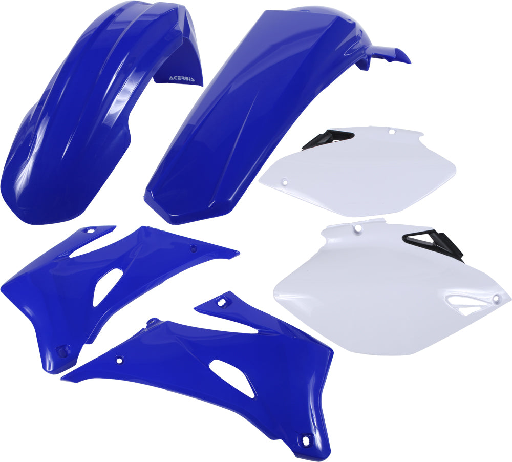 Acerbis Blue Plastic Kit for motorcycle, includes various replacement panels and parts, designed for durability and style.