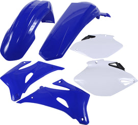 Acerbis Blue Plastic Kit for motorcycle, includes various replacement panels and parts, designed for durability and style.
