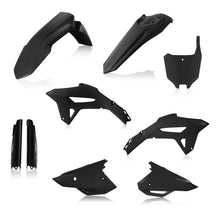 Load image into Gallery viewer, Acerbis Plastic Kit in full HON black, designed for motorcycle or ATV, featuring durable black plastic components.