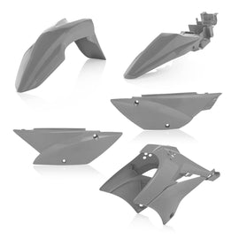 Acerbis Plastic Kit Kaw Grey 27805-00011, motorcycle replacement parts with grey plastic components for Kawasaki models.