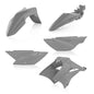 Acerbis Plastic Kit Kaw Grey 27805-00011, motorcycle replacement parts with grey plastic components for Kawasaki models.