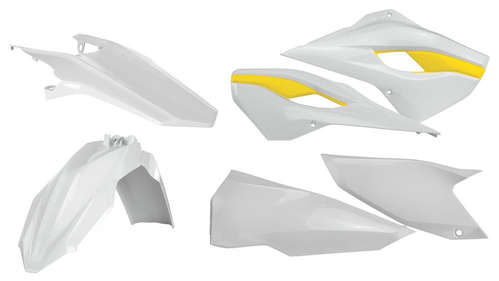 Acerbis plastic kit original for motorcycle, includes various durable plastic parts in black and white.