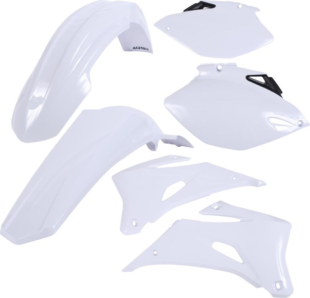 Acerbis white plastic kit, part number 1581-4006, including various plastic components for motorcycle or dirt bike repair.