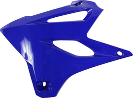 Blue Acerbis radiator shrouds for motorcycle, featuring the Acerbis logo and designed for optimal cooling and style.