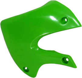 Green Acerbis radiator shrouds for motorcycle, featuring sleek design and durable material, optimized for cooling and protection.