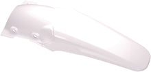 Load image into Gallery viewer, Acerbis white rear fender for motorcycles, showing its sleek curved design and mounting points.