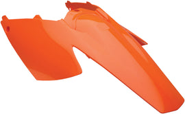 Acerbis orange rear and side cowling for motorcycle, showcasing the durable plastic design and vibrant color.