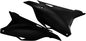 Acerbis black side panels for motorcycles, model 23740-80001, shown on a plain background with a matte finish.