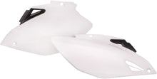 Load image into Gallery viewer, White Acerbis side panels for motorcycle, model 1591-3906, featuring durable plastic construction and sleek design.