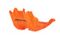 Acerbis KTM orange skid plate for 2016 motocross bikes, durable protective motorcycle part with mounting hardware visible