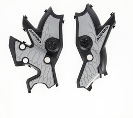 Acerbis X-Grip Frame Guard in black and silver for Yamaha motorcycles, providing protection for the motorcycle frame.