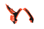 Acerbis X-Grip KTM orange and black frame guard with textured surface and branding, designed for motorcycle protection.
