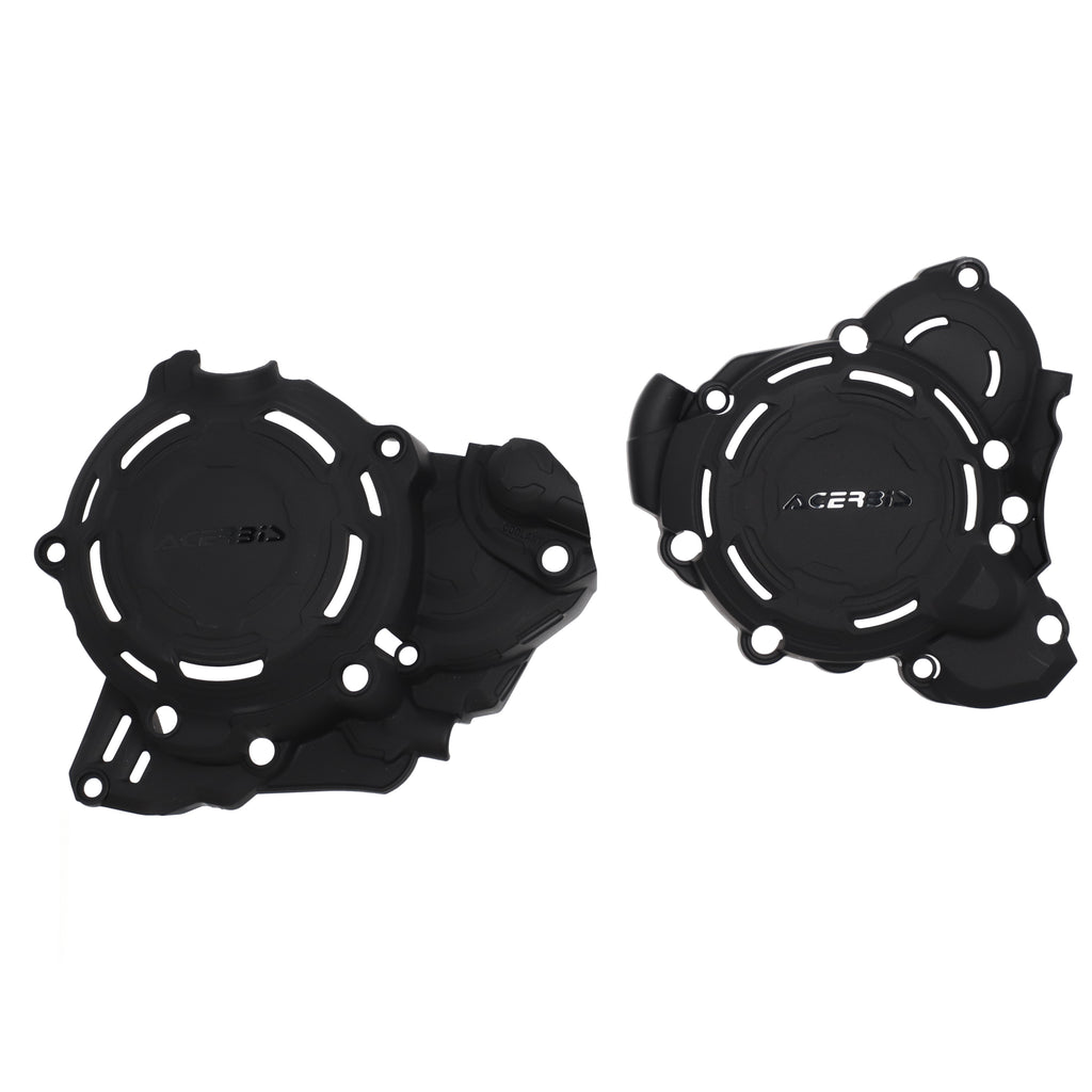 Acerbis X-Power Kit in black for Husqvarna and KTM motorcycles, featuring durable components and sleek design.