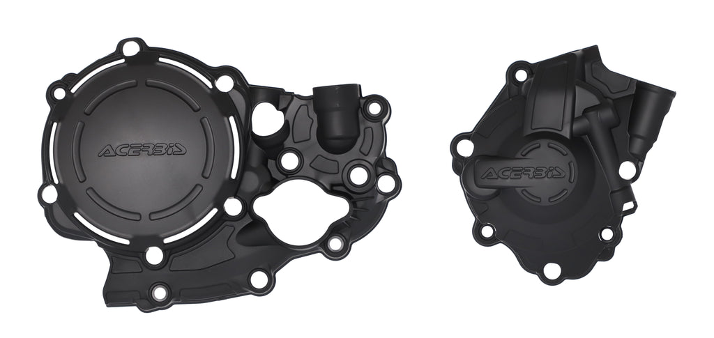 Acerbis X-Power Kit Hon Black 28568-40001, motorcycle handlebar kit with black components, shown in close-up view.