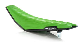 Acerbis X-Seat Green motorcycle seat with black and green color, designed for off-road or motocross bikes.