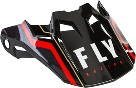 Fly Racing Formula Carbon Axon helmet visor in black and red, shown in XL size on a motorcycle helmet.