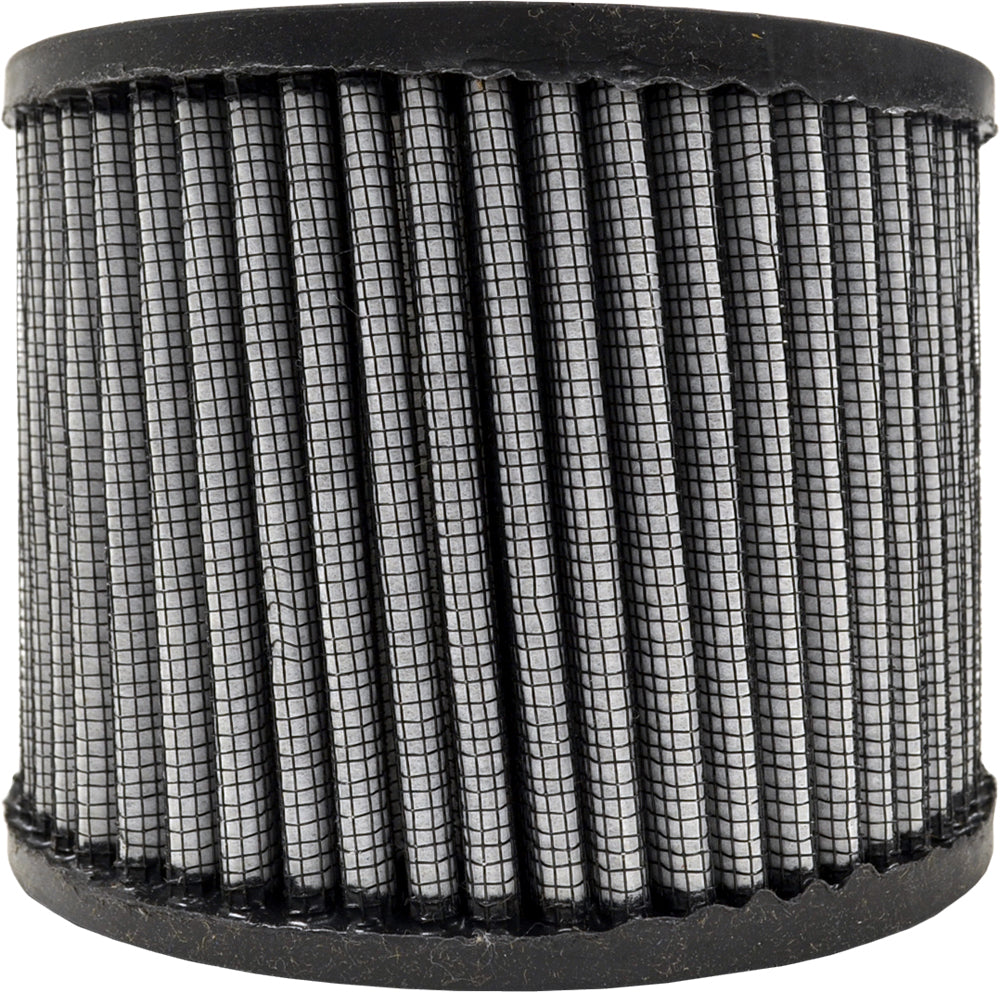 Emgo Air Filter 78-9721 for motorcycles, featuring a cylindrical design with a metal mesh exterior and rubber end caps.