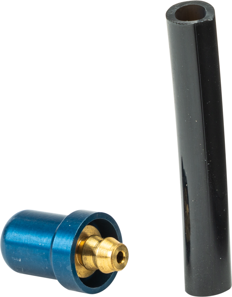 Blue No Toil Vent Cap 901-0003 with vent opening, designed for motorcycle or outdoor equipment, made by No Toil.