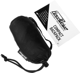 Black HardDrive Compact Backpack with multiple compartments, designed for carrying laptops and accessories.