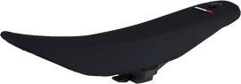 Black Polisport Plastics racing seat with a sleek design for Yamaha models, featuring performance-enhancing features.