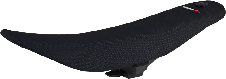 Polisport Plastics black performance racing seat with sleek design and sturdy construction, ideal for high-performance racing vehicles.